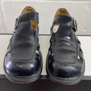 Dr Martens 8251 Mary Jane Sandals Black Leather Buckle Women's 6 UK England Made